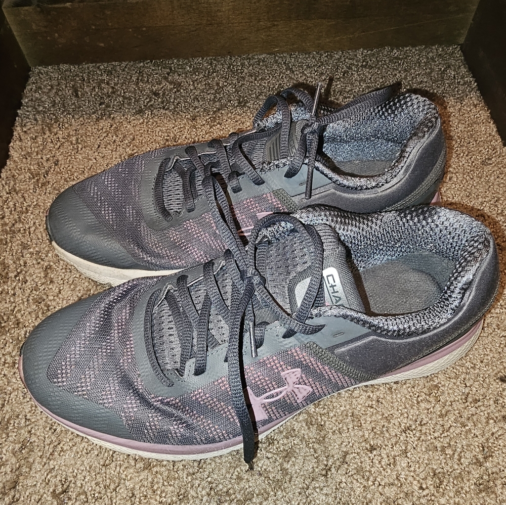 Under Armour Purple and Gray Athletic Shoes with Cushioned Sole